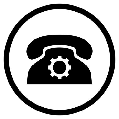 Telefon Düz Vektör Yuvarlak Simge ayarla