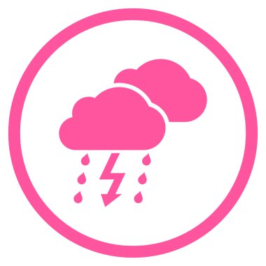 Fırtına düz vektör yuvarlak simge