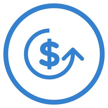 Simgesi ters ibraz düz vektör yuvarlak