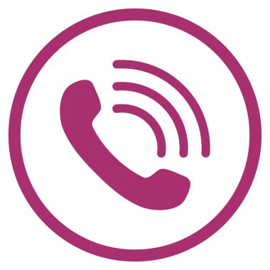 Telefon Görüşmesi Düz Vektör Yuvarlak Simge