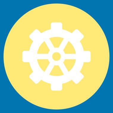 Vites düz yuvarlak vektör simgesi