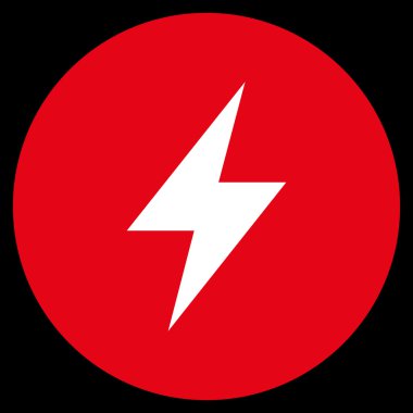 Düz yuvarlak vektör simge elektrik Strike