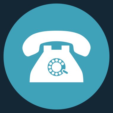 Nabız telefon vektör simge düz yuvarlak