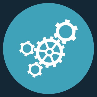 Düz yuvarlak vektör simge mekanizması