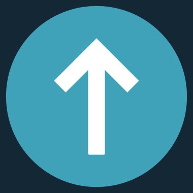 Vektör simge yuvarlak düz yukarı ok