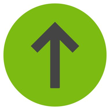 Vektör simge yuvarlak düz yukarı ok