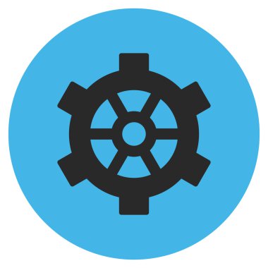 Vites düz yuvarlak vektör simgesi