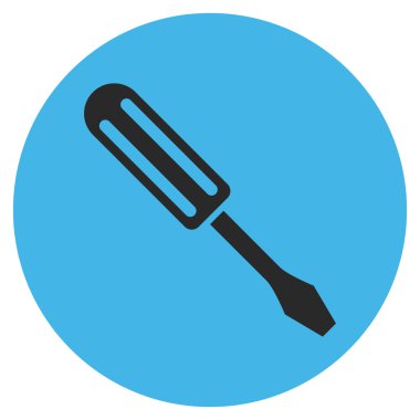 Vektör simge yuvarlak düz tornavida