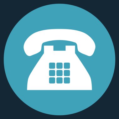 Sesi telefon vektör simge düz yuvarlak