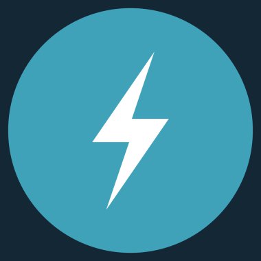 Elektrik düz yuvarlak vektör simgesi