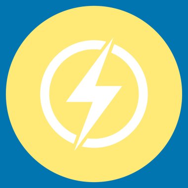 Elektrik düz yuvarlak vektör simgesi