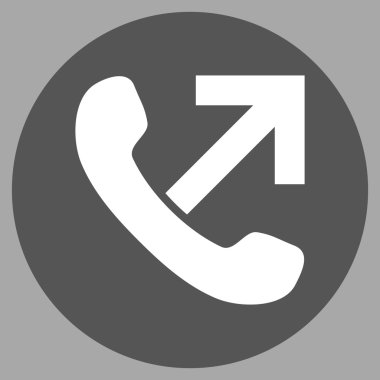 Düz yuvarlak vektör simge giden çağrı