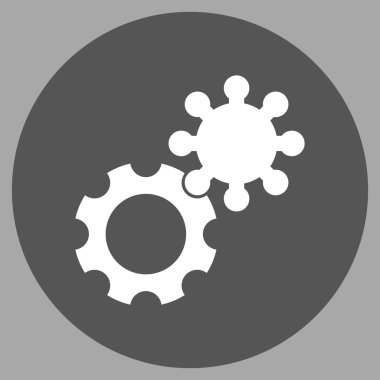 Vites düz yuvarlak vektör simgesi