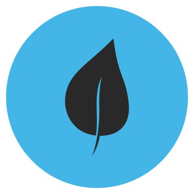 Bitki yaprak düz yuvarlak vektör simgesi