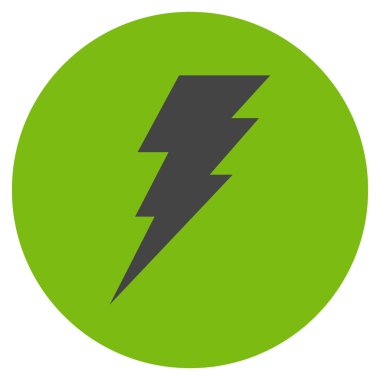 Düz yuvarlak vektör simge yürütmek