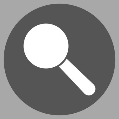 Arama aracı düz yuvarlak vektör simgesi