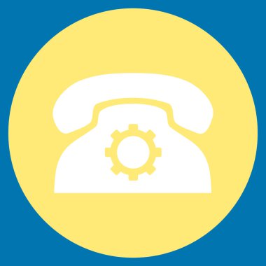 Telefon ayarları düz yuvarlak vektör simgesi