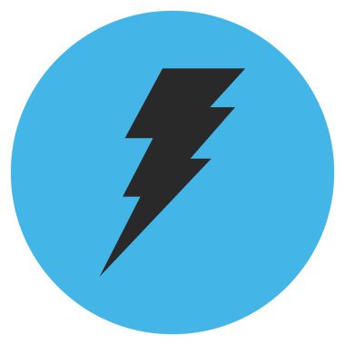 Düz yuvarlak vektör simge yürütmek