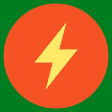 Düz yuvarlak vektör simge elektrik Strike