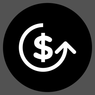 Ters ibraz düz yuvarlak vektör simgesi