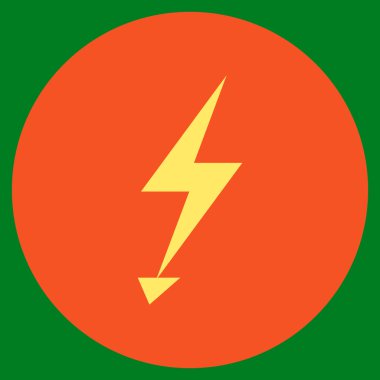 Düz yuvarlak vektör simge elektrik Strike