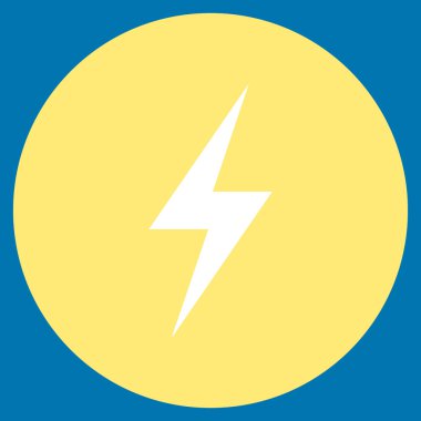 Elektrik düz yuvarlak vektör simgesi