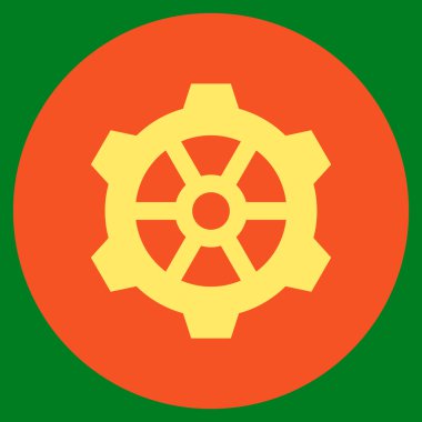 Vites düz yuvarlak vektör simgesi