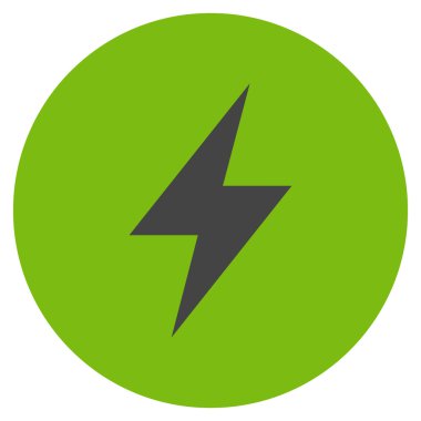 Düz yuvarlak vektör simge elektrik Strike