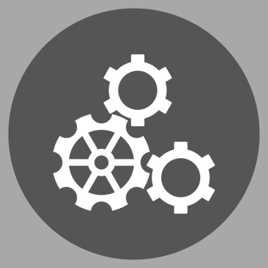 Vites düz yuvarlak vektör simgesi