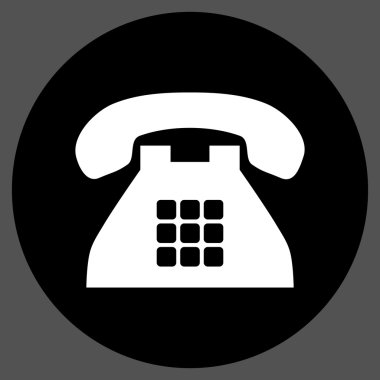 Sesi telefon vektör simge düz yuvarlak