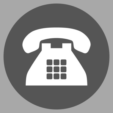 Sesi telefon vektör simge düz yuvarlak