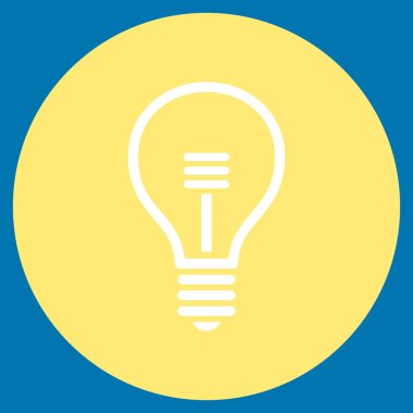 Lamba ampul düz yuvarlak vektör simgesi