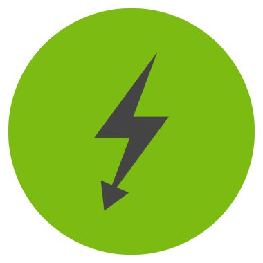Düz yuvarlak vektör simge elektrik Strike