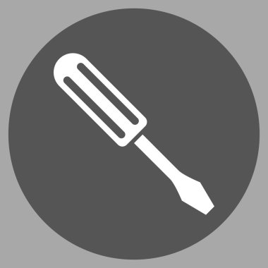 Vektör simge yuvarlak düz tornavida