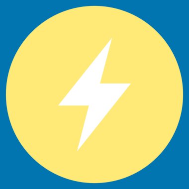 Düz yuvarlak vektör simge elektrik Strike