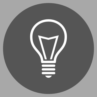 Lamba ampul düz yuvarlak vektör simgesi