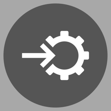 COG Tümleştirme düz yuvarlak vektör simgesi