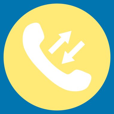 Düz konuşmak telefon vektör simge yuvarlak