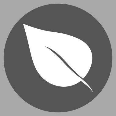 Bitki yaprak düz yuvarlak vektör simgesi