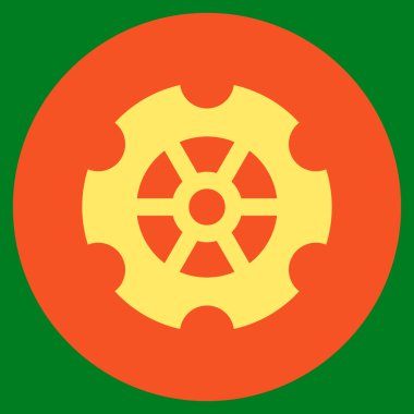 Vites düz yuvarlak vektör simgesi