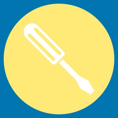 Vektör simge yuvarlak düz tornavida