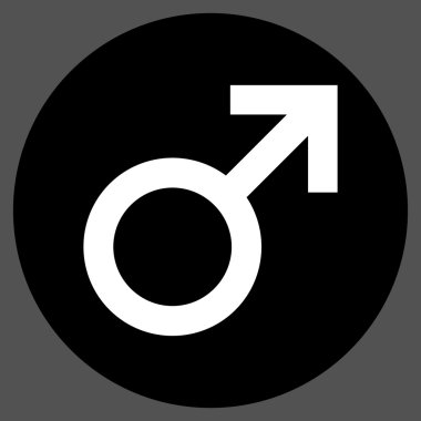 Erkek simge vektör simge düz yuvarlak