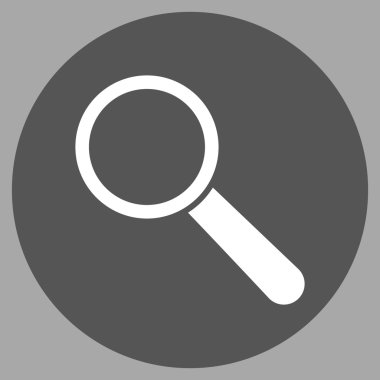 Arama aracı düz yuvarlak vektör simgesi