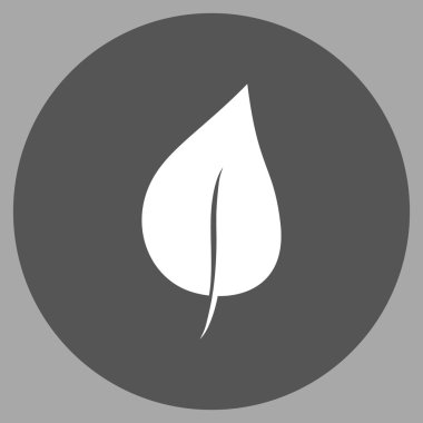 Bitki yaprak düz yuvarlak vektör simgesi