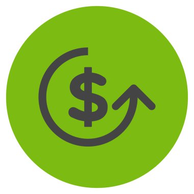 Ters ibraz düz yuvarlak vektör simgesi