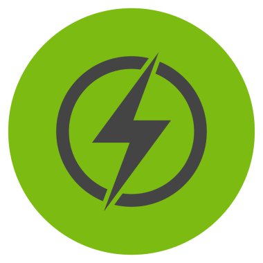 Elektrik düz yuvarlak vektör simgesi