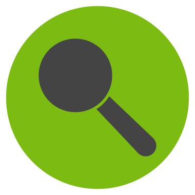 Arama aracı düz yuvarlak vektör simgesi