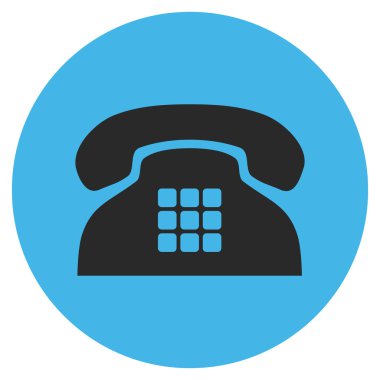 Sesi telefon vektör simge düz yuvarlak