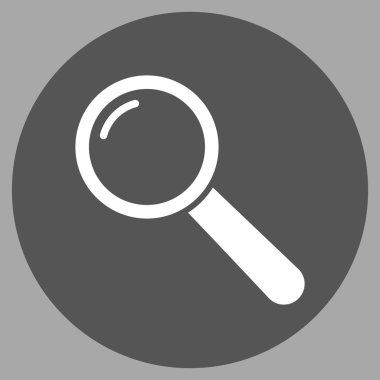 Büyüteç'i düz yuvarlak vektör simgesi