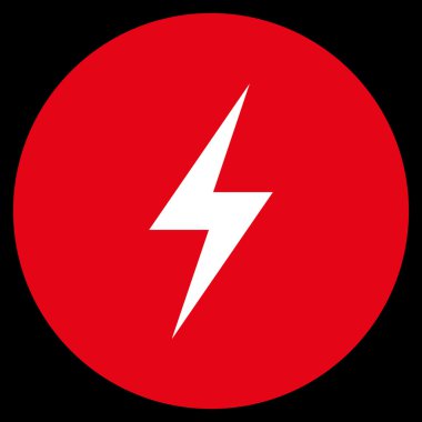 Elektrik düz yuvarlak vektör simgesi